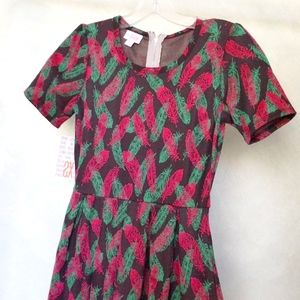 Short sleeve printed dress